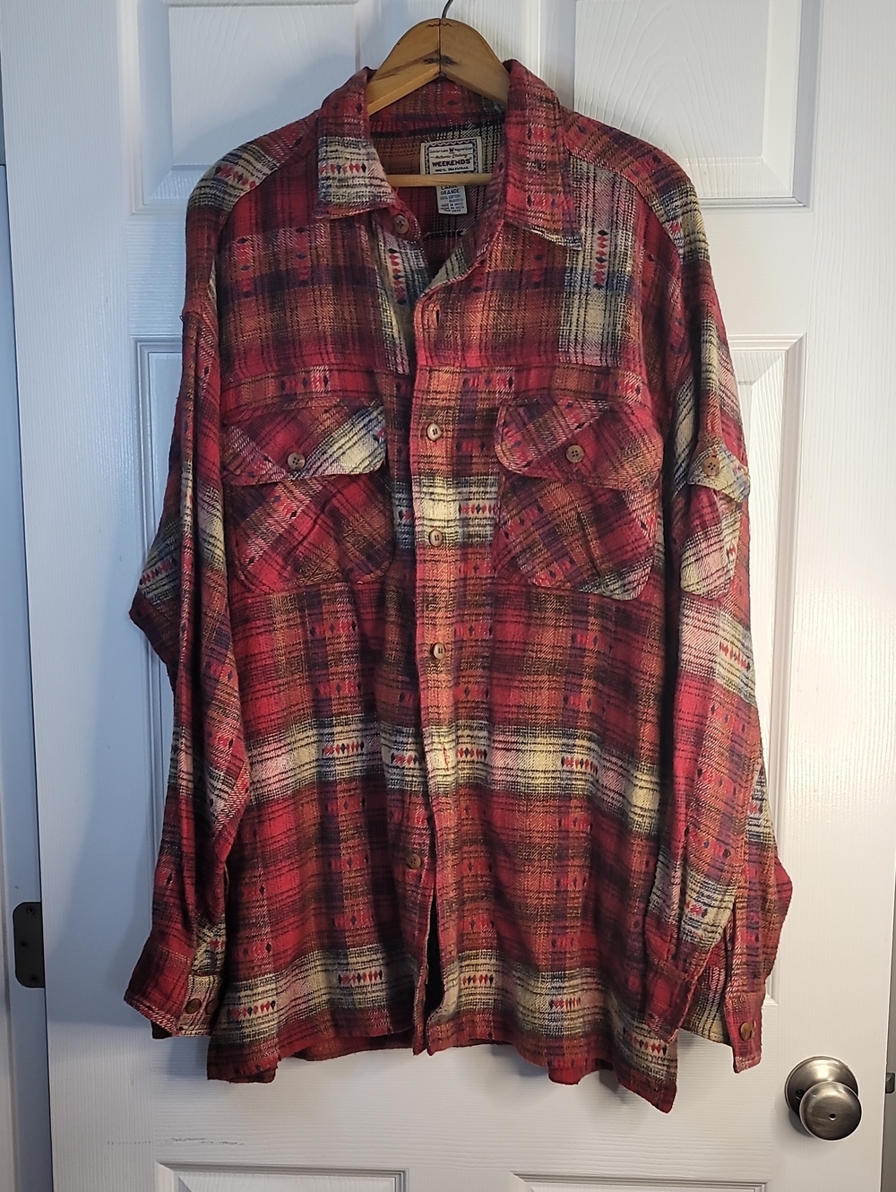 Vintage ☆ Weekends ☆ Wrugged Wear Plaid Flannel Shirt